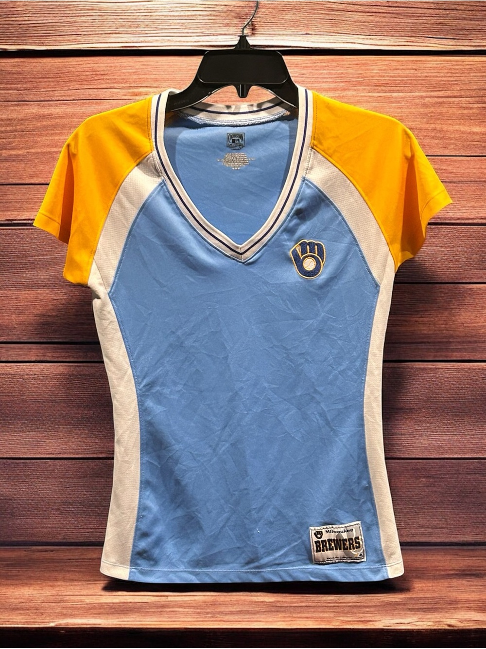 Cooperstown Collection Milwaukee Brewers Shirt Women’s Size M Raglan Jersey
